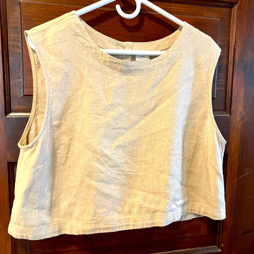 A New Day Beige Sleeveless Top